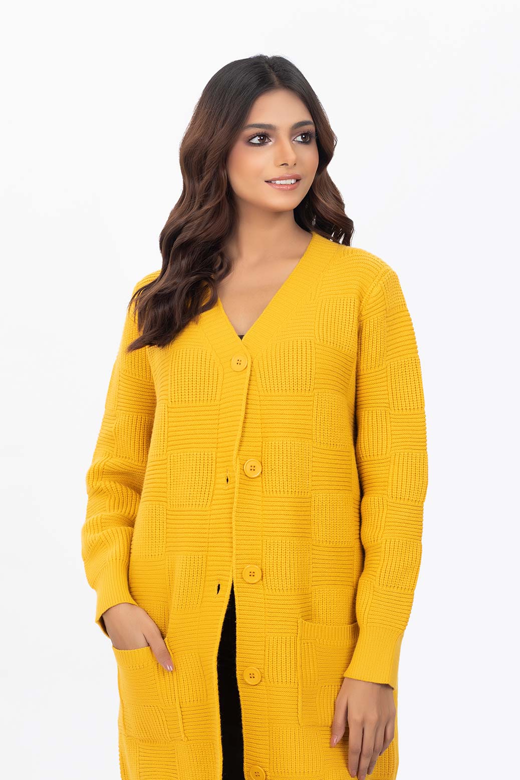 YELLOW-FULL SLEEVES-CARDIGAN (20T*056-62)