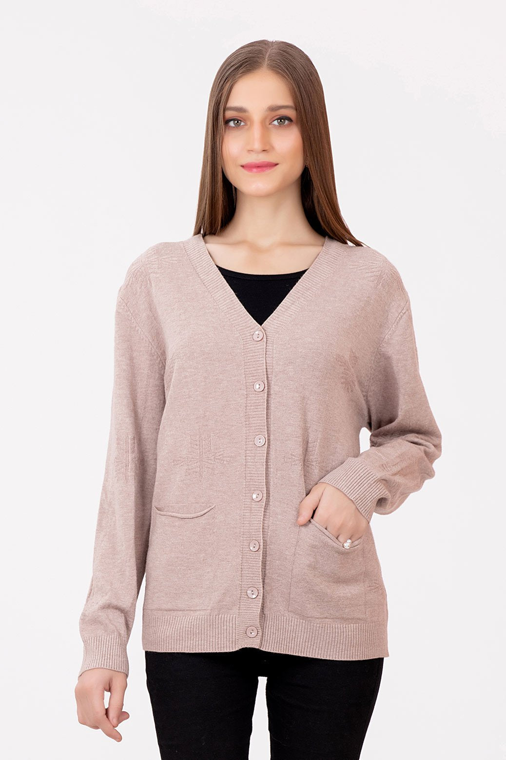 APRICOT-FULL SLEEVES-CARDIGAN  (21U-090-63)