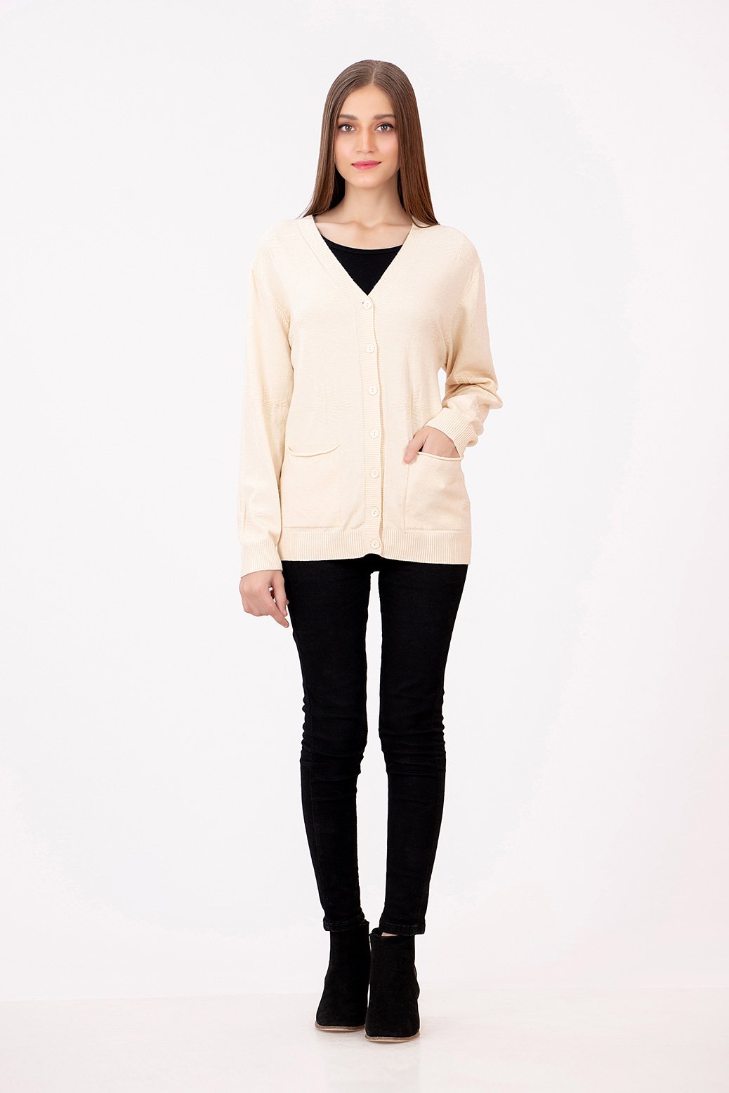 APRICOT-FULL SLEEVES-CARDIGAN  (21U-090-63)