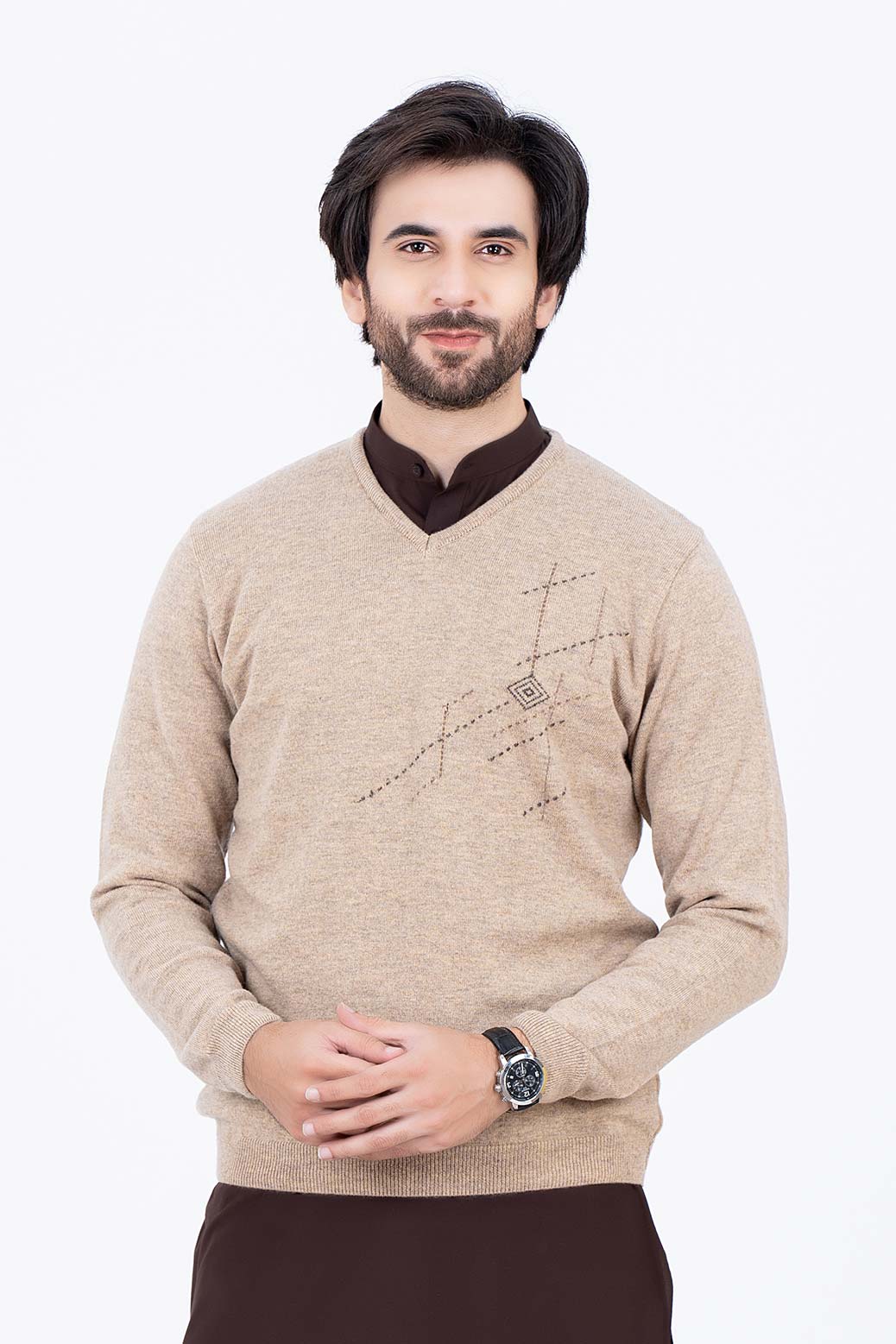 WHEAT-FULL SLEEVE-SWEATER (513-18)