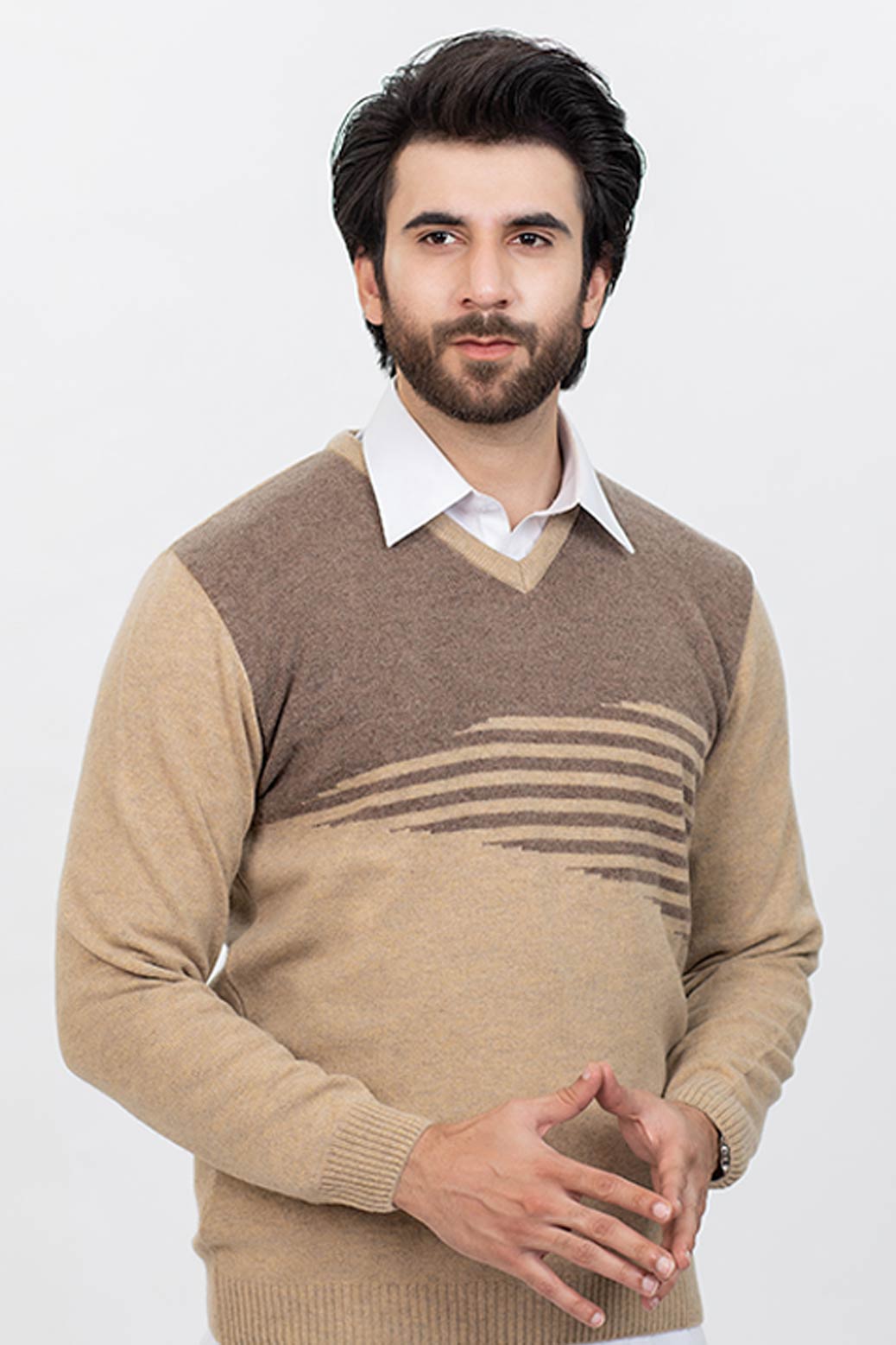 WHEAT-FULL SLEEVES-SWEATER (554-19)