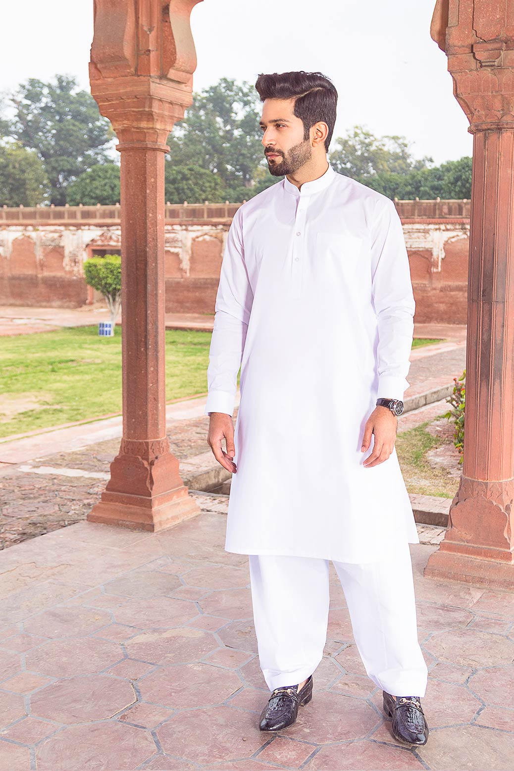 WHITE-COTTON-SHALWAR SUIT (92371)