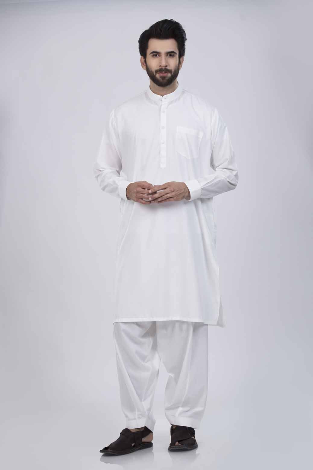 WHITE-BLENDED-SHALWAR SUIT (92497)