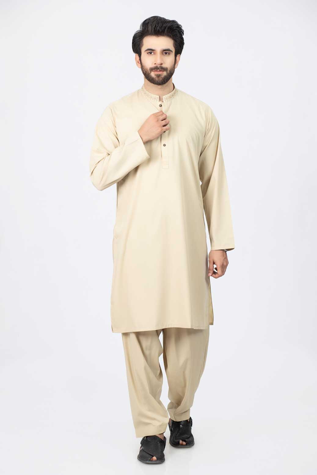 BEIGE-BLENDED-KURTA SHALWAR (93957)