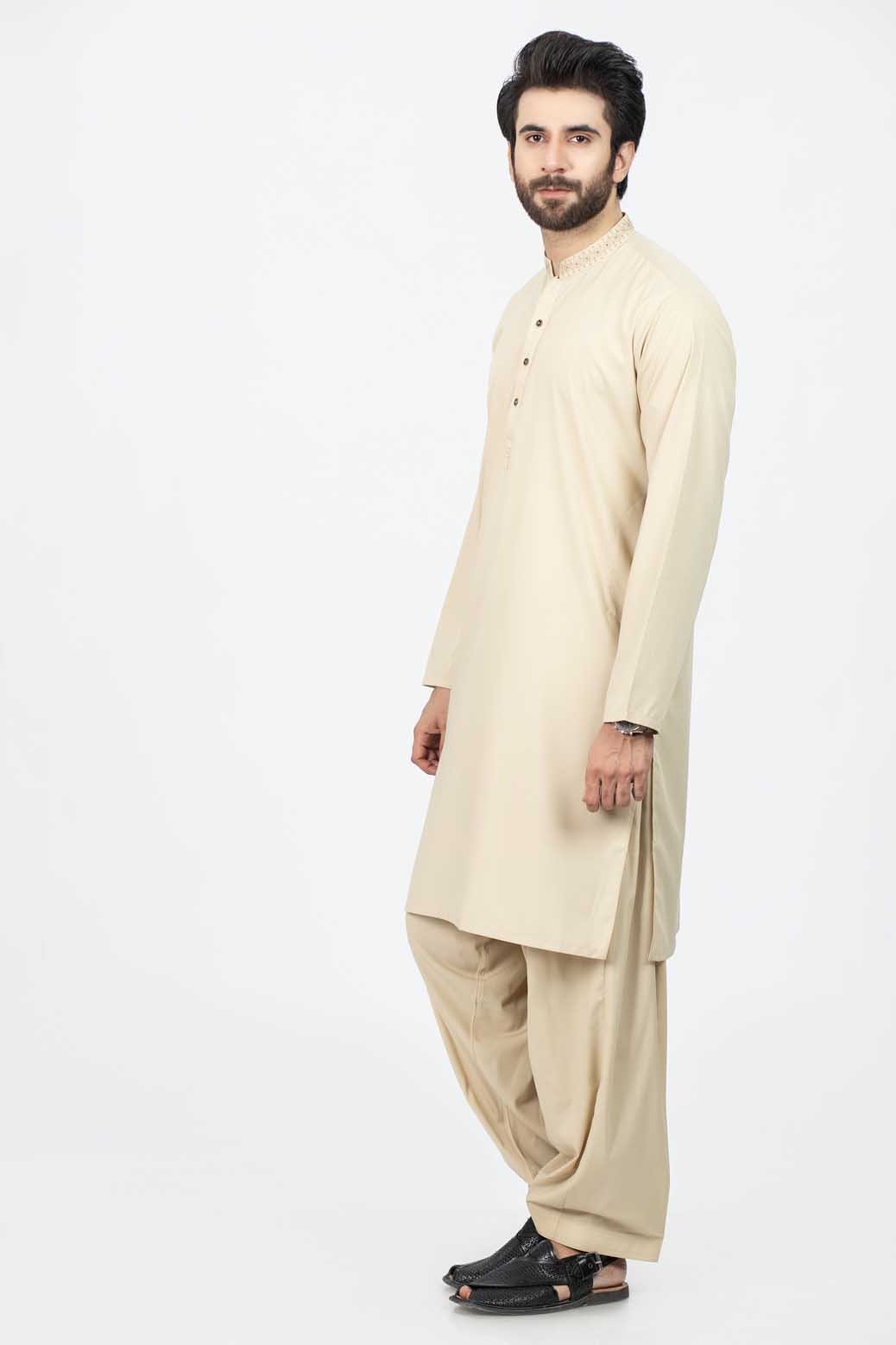 BEIGE-BLENDED-KURTA SHALWAR (93957)