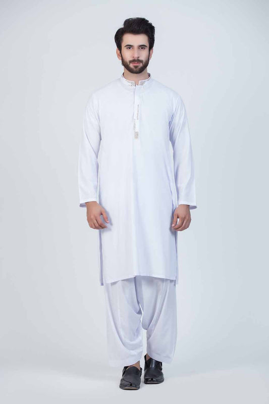 WHITE-BLENDED-KURTA SHALWAR (99174)