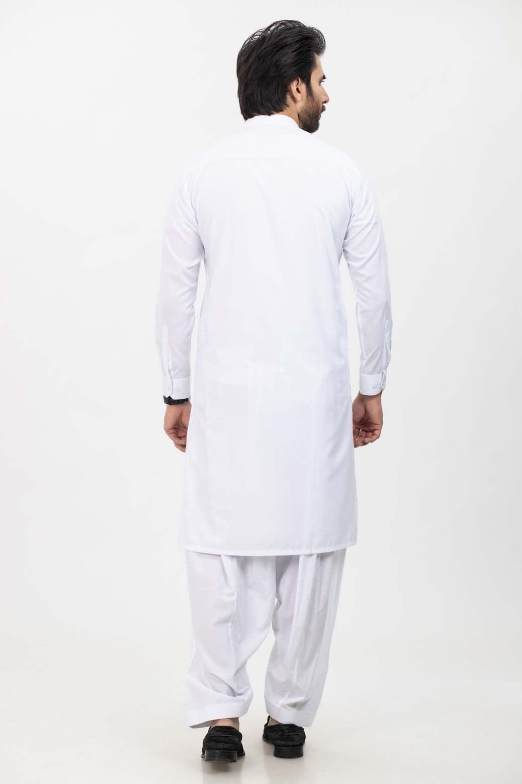 WHITE-BLENDED-KURTA SHALWAR (99324)