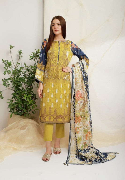 ACE Galleria Digital Embroidered Unstitched 3 Piece Lawn Suit ACE-12008 - FaisalFabrics.pk