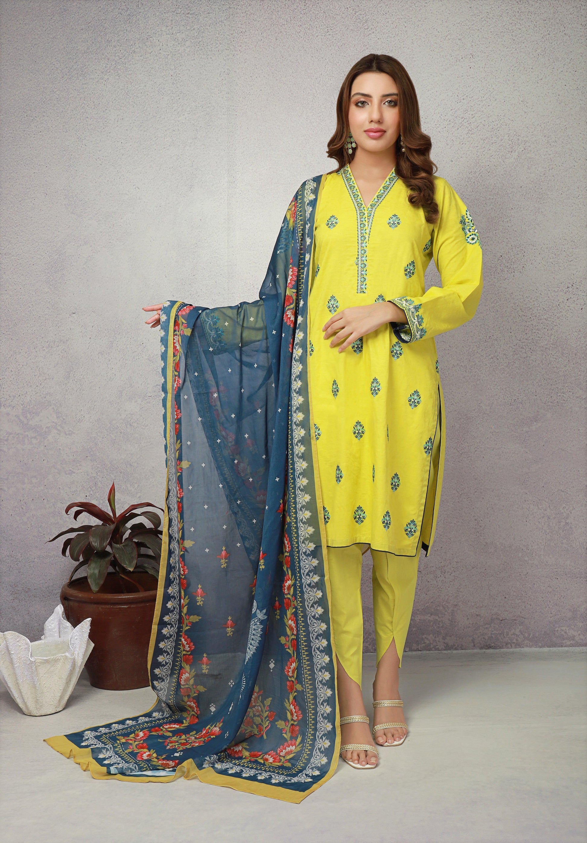 ACE Galleria Digital Embroidered Unstitched 3 Piece Jacquard Suit ACE 12086 - FaisalFabrics.pk