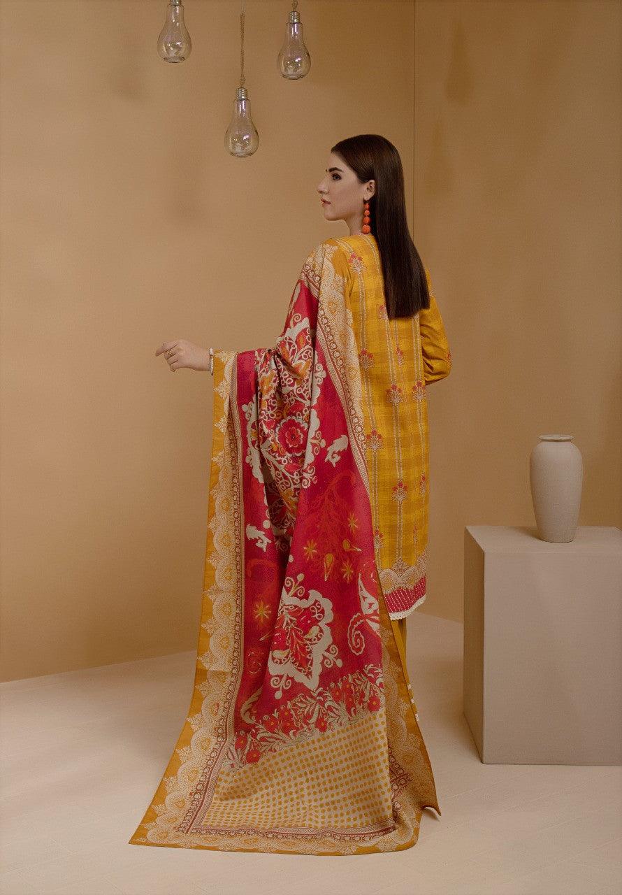 ACE Galleria Digital Embroidered Unstitched 3 Piece Khaddar Suit ACE 12088 - FaisalFabrics.pk