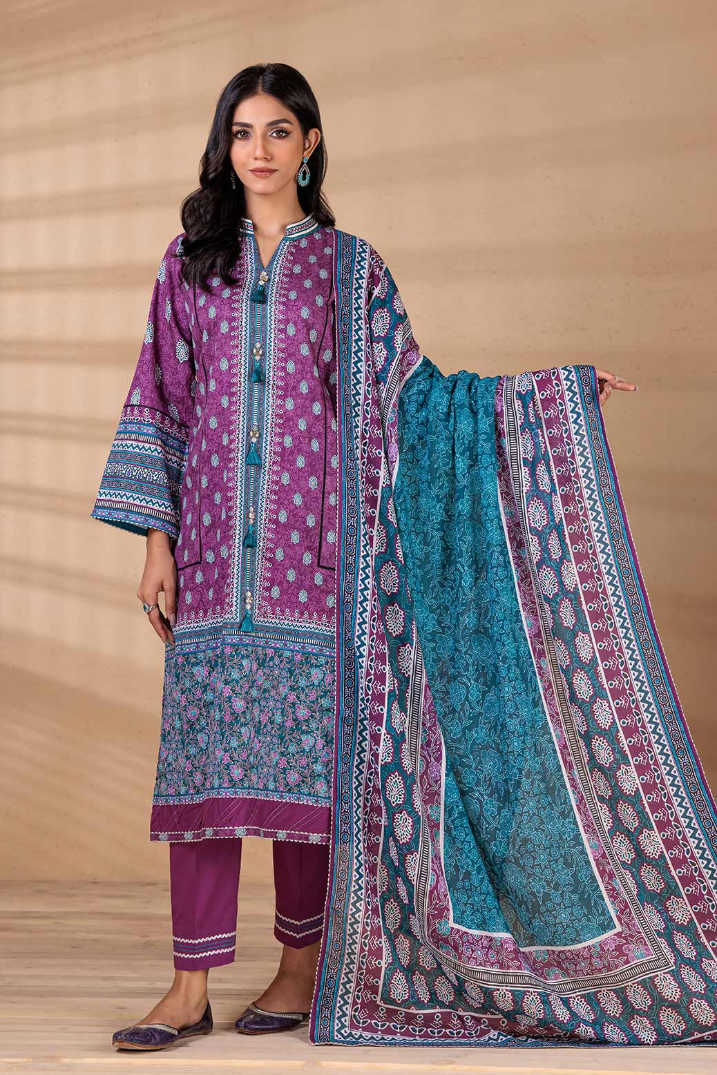 Ajrak Bliss - 3 PC (ACWO223P10)