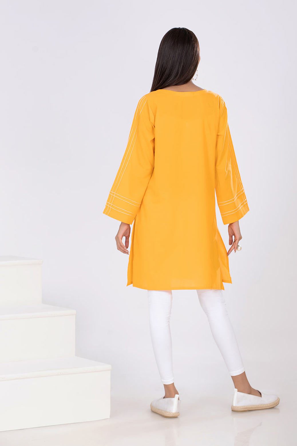 YELLOW-CAMBRIC-KURTI (ATK211P02)