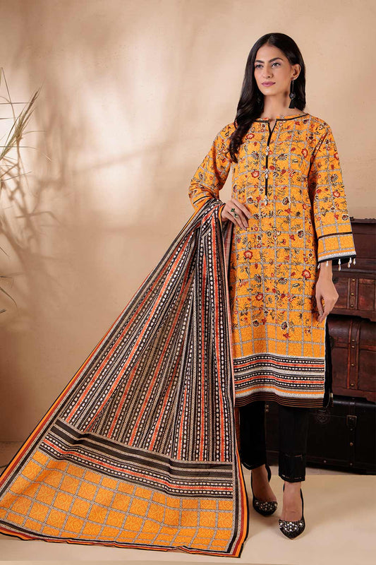 YELLOW-KHADDAR-SUIT (AWO223P50A)