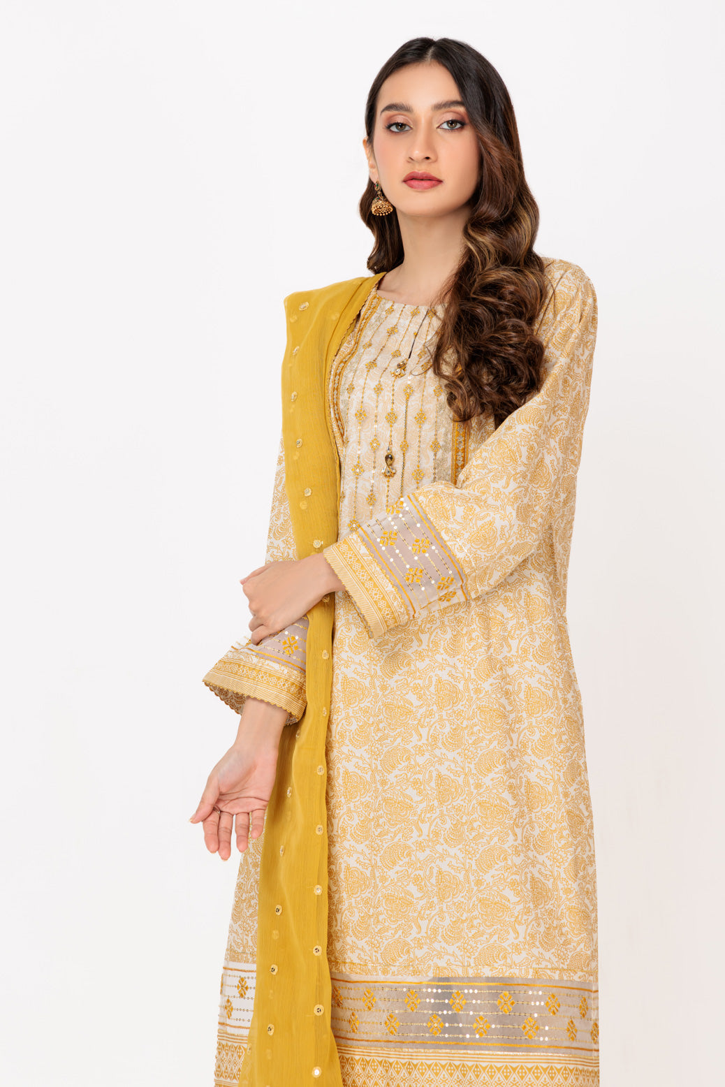 YELLOW-CAMBRIC-3 PIECE-SUIT (BASK223P15)