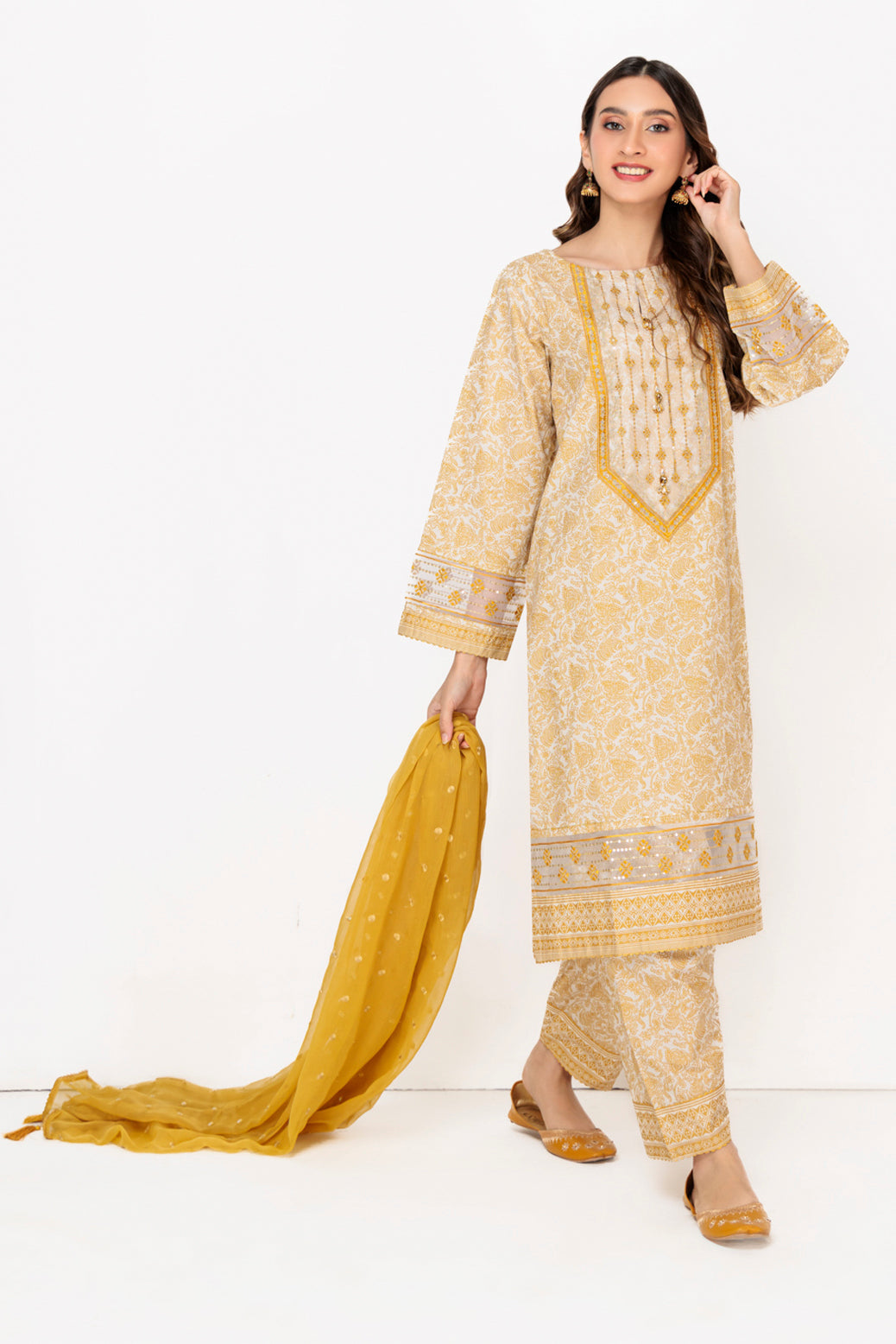 YELLOW-CAMBRIC-3 PIECE-SUIT (BASK223P15)