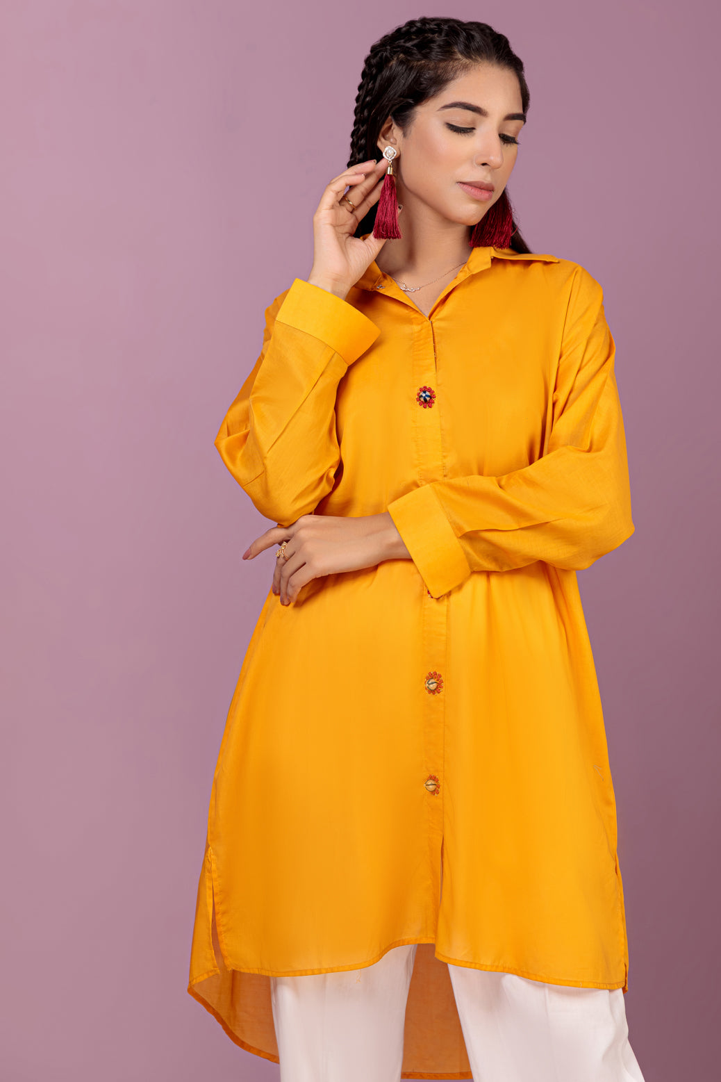 YELLOW-LAWN-KURTI (BRAK221P01)