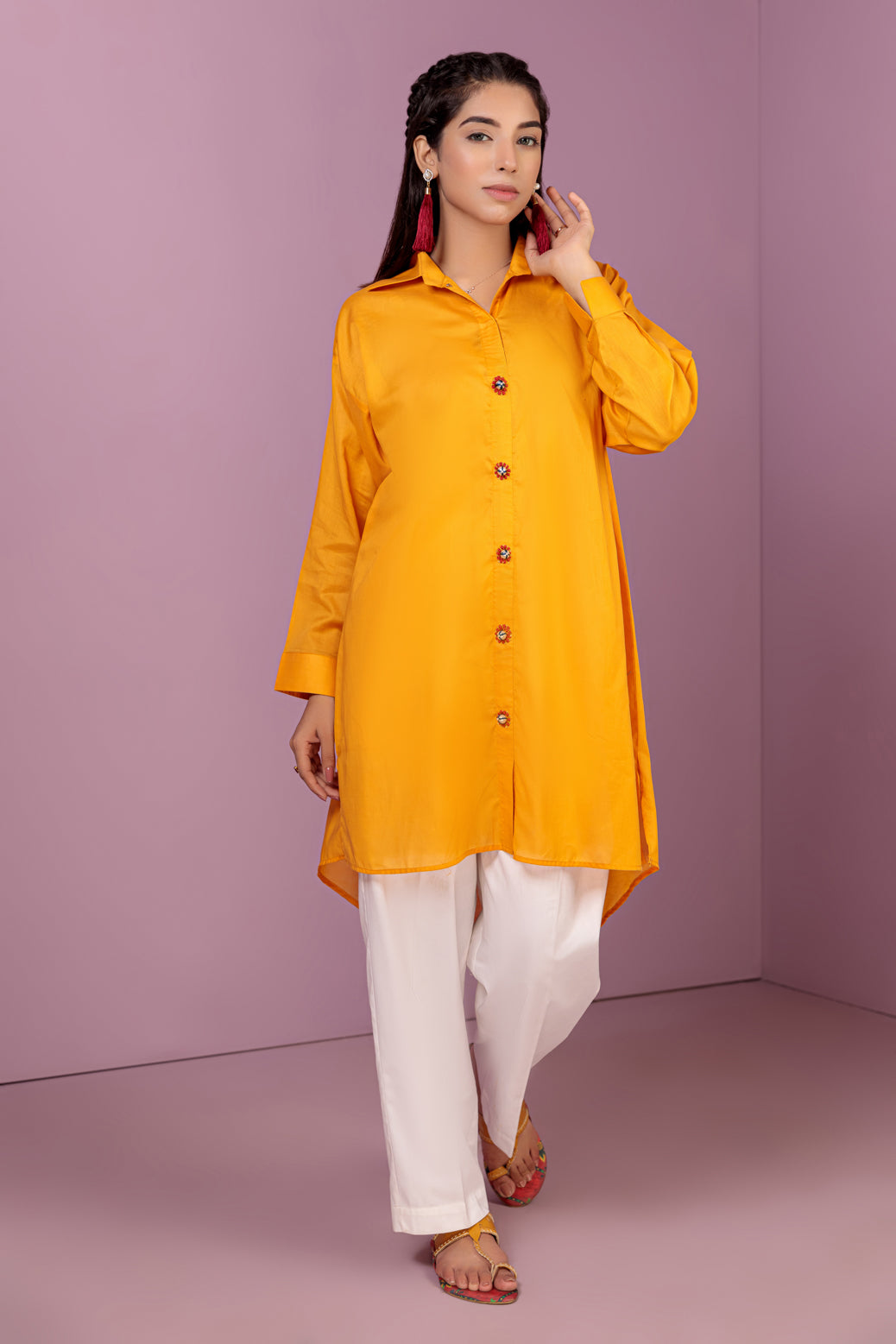 YELLOW-LAWN-KURTI (BRAK221P01)