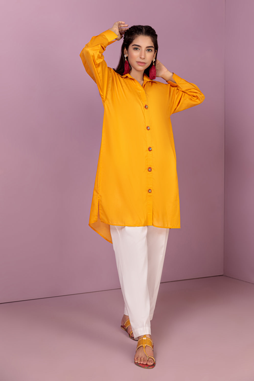 YELLOW-LAWN-KURTI (BRAK221P01)