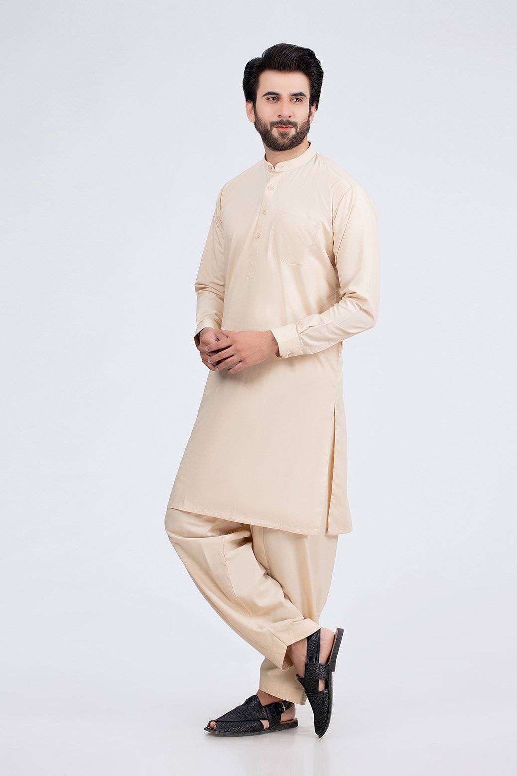 YELLOW-VISCOSE-SHALWAR SUIT (GSBB21-001)