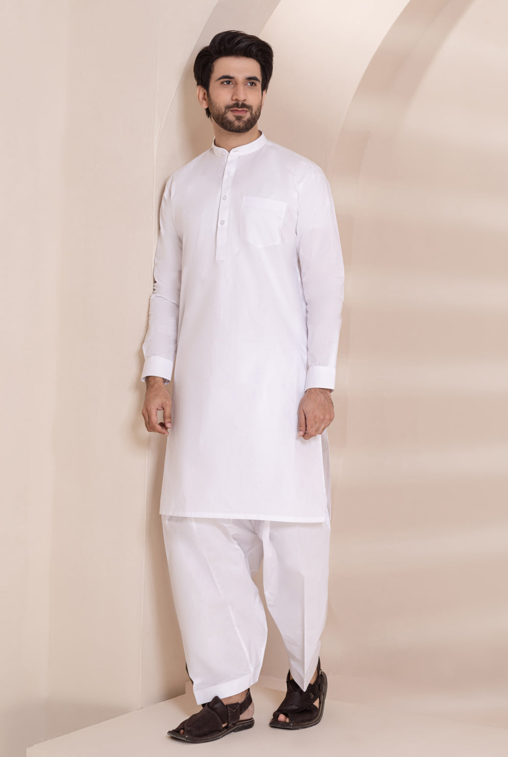 WHITE-BLENDED-SHALWAR SUIT  (GSBR22-001)