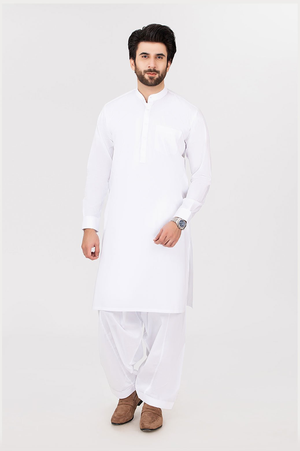 WHITE-BLENDED-SHALWAR SUIT (GSBS21-021)