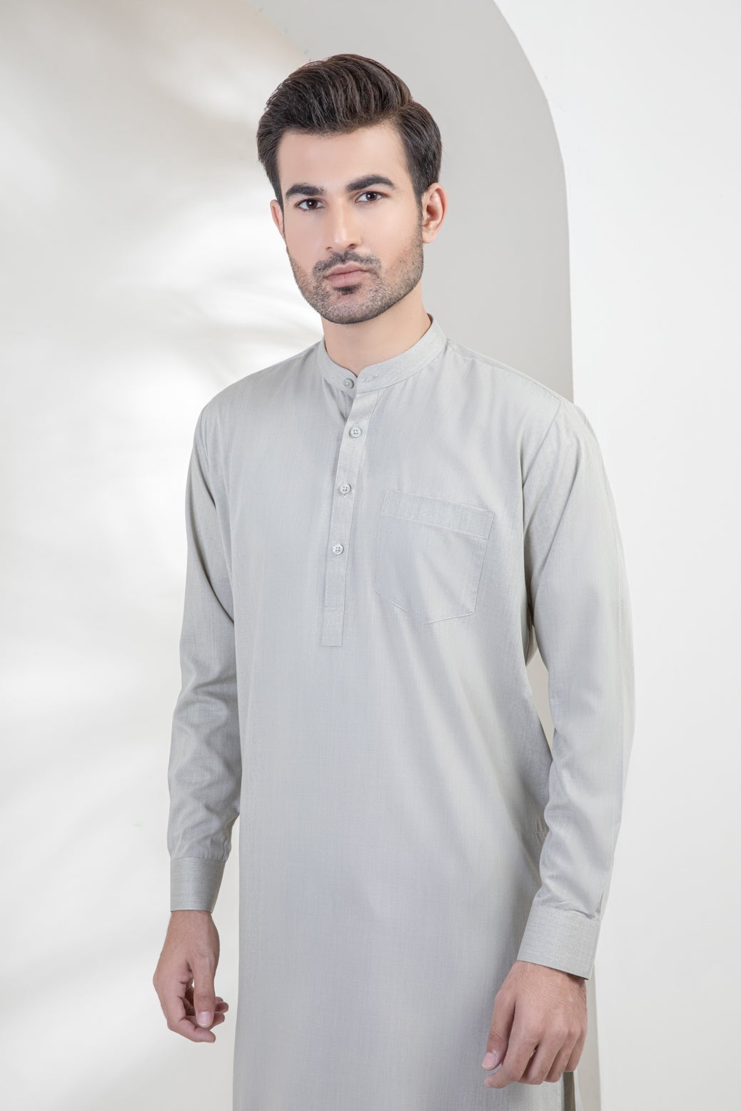 ASH GRAY-VISCOSE-SHALWAR SUIT (GSBS22-007)