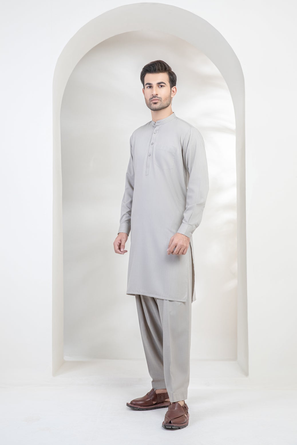 ASH GRAY-VISCOSE-SHALWAR SUIT (GSBS22-007)