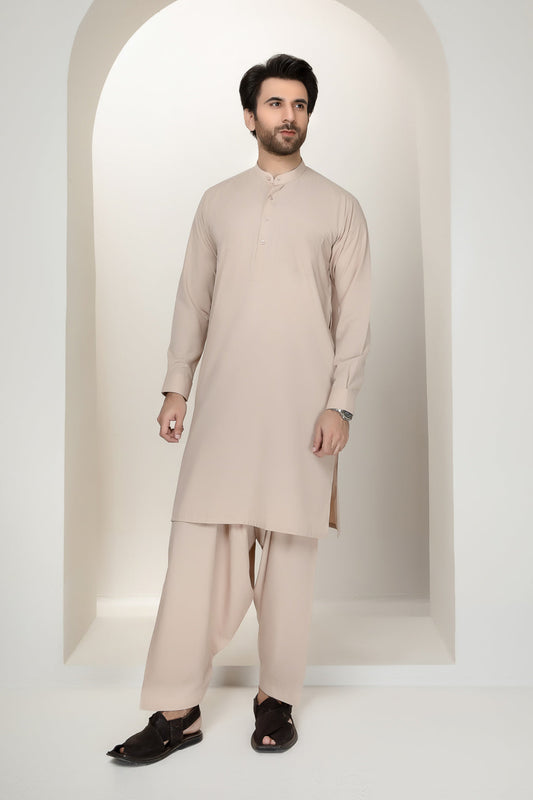 BEIGE-BLENDED-SHALWAR SUIT (GSBS22-016)