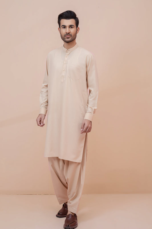 BEIGE-BLENDED-SHALWAR SUIT (GSBS22-019)