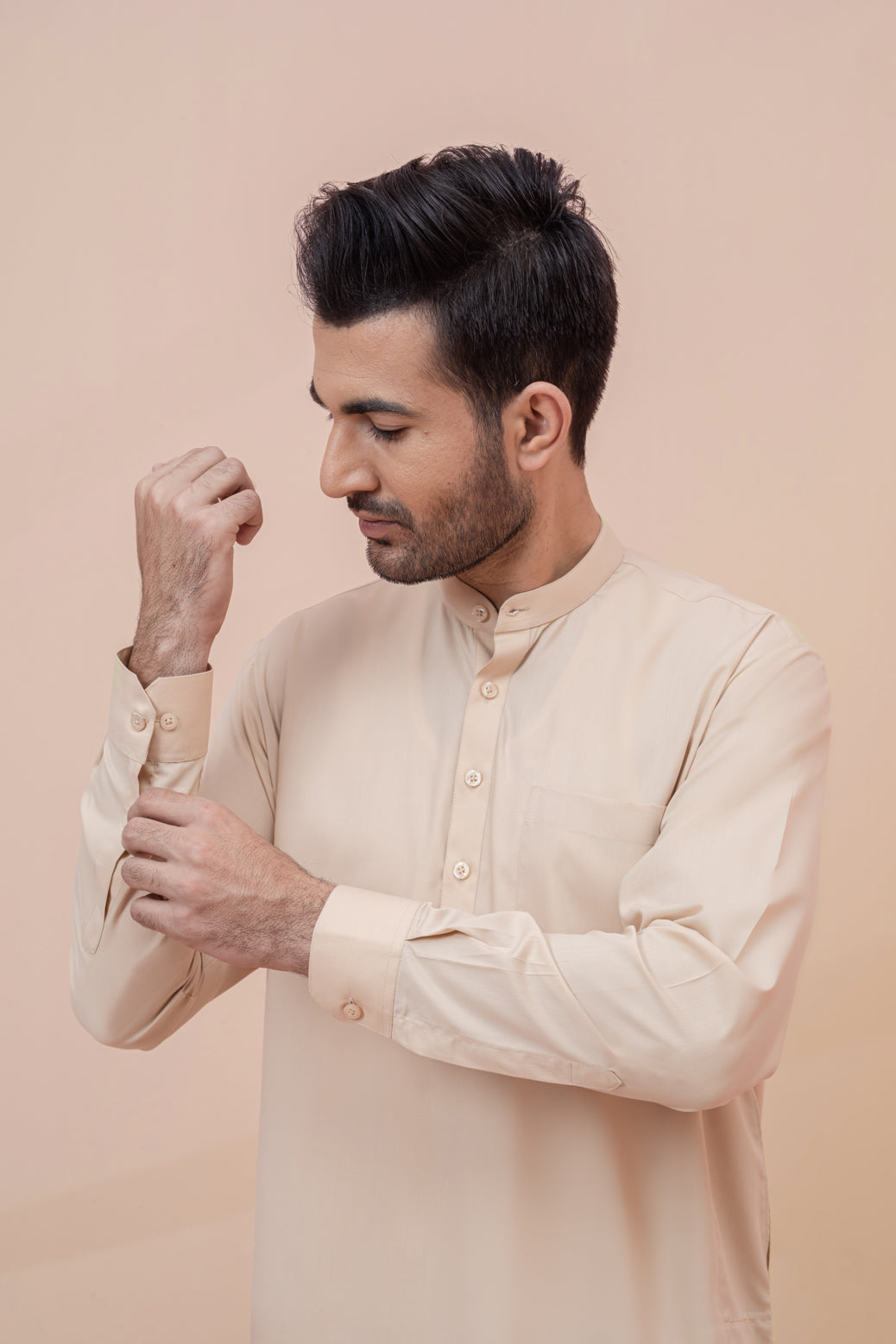 BEIGE-BLENDED-SHALWAR SUIT (GSBS22-019)