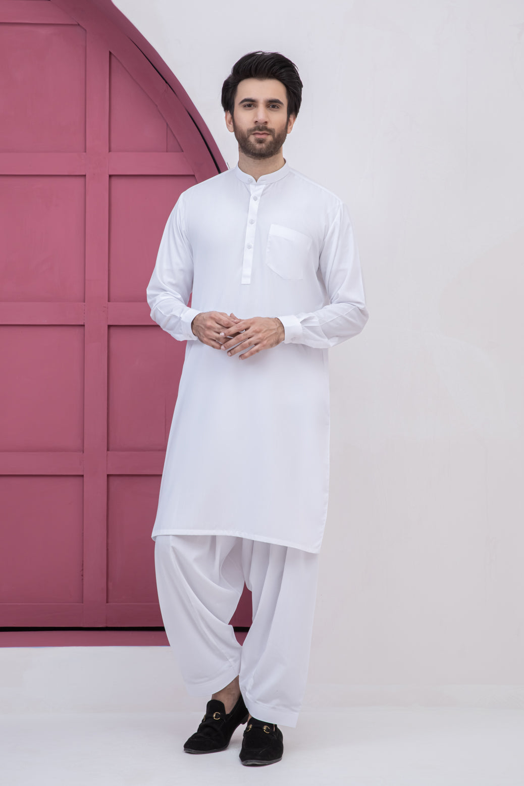 WHITE-BLENDED-SHALWAR SUIT (GSBS22-022)