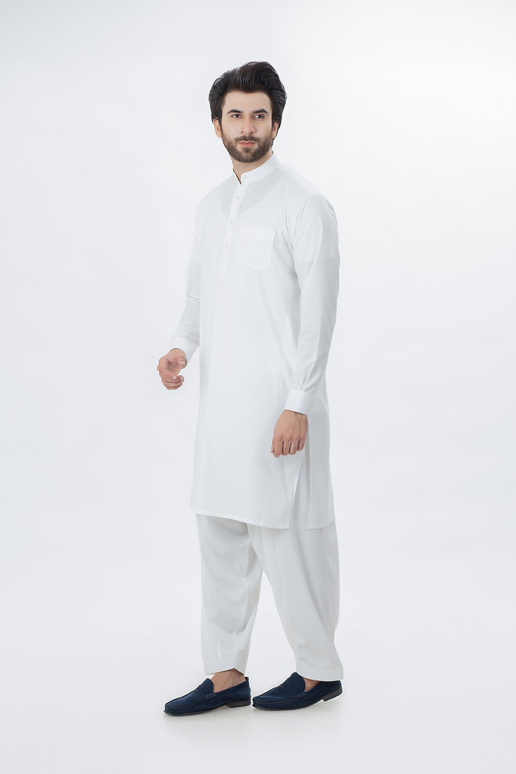 WHITE-BLENDED-SHALWAR SUIT (GSSRB080)