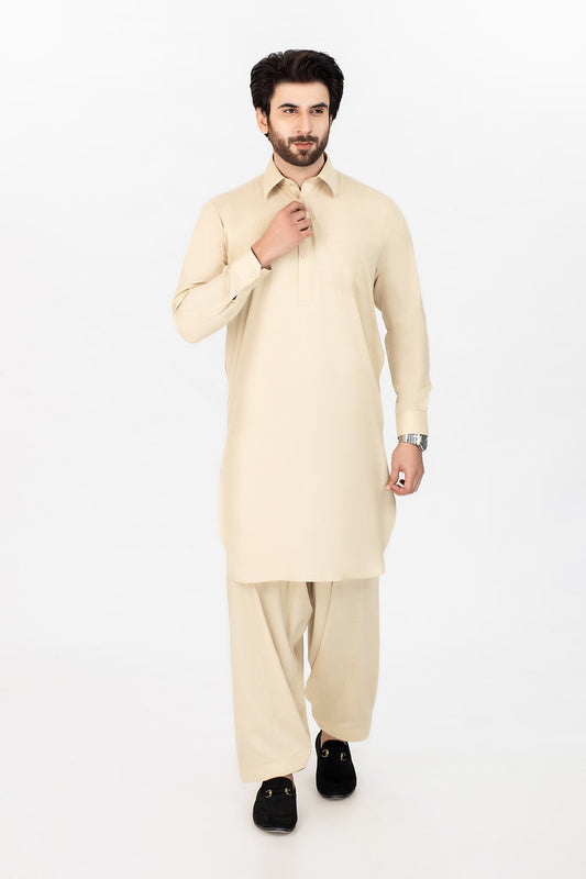 BEIGE-BLENDED-SHALWAR SUIT (GSSS21-001)