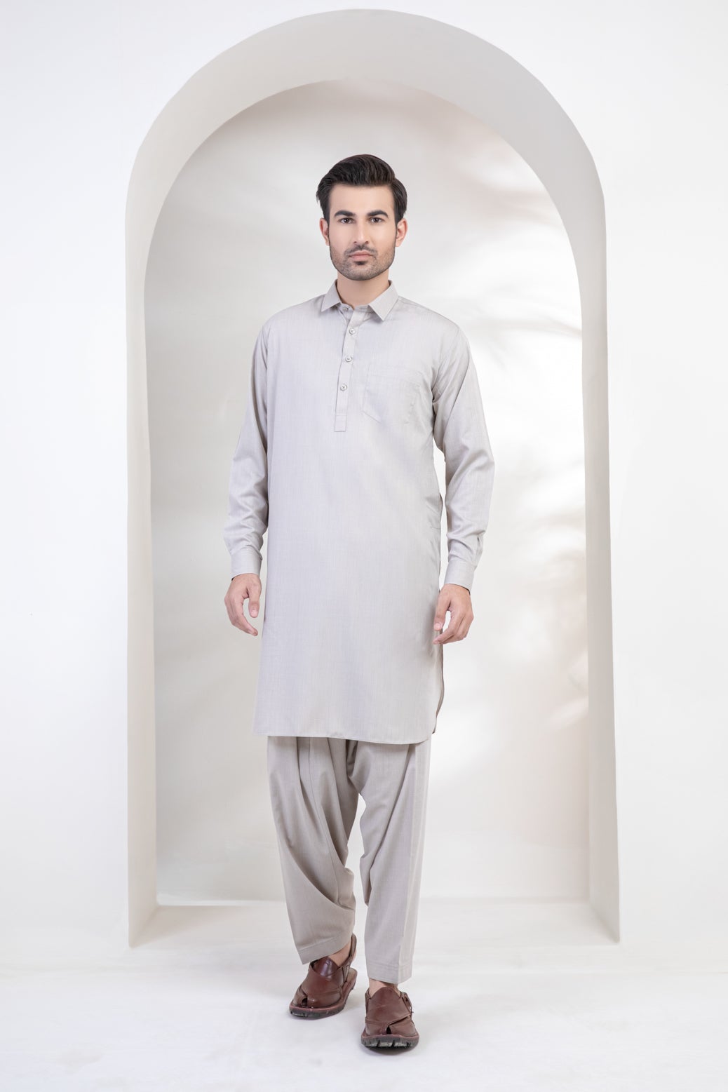 ASH GRAY-VISCOSE-SHALWAR SUIT (GSSS22-007)