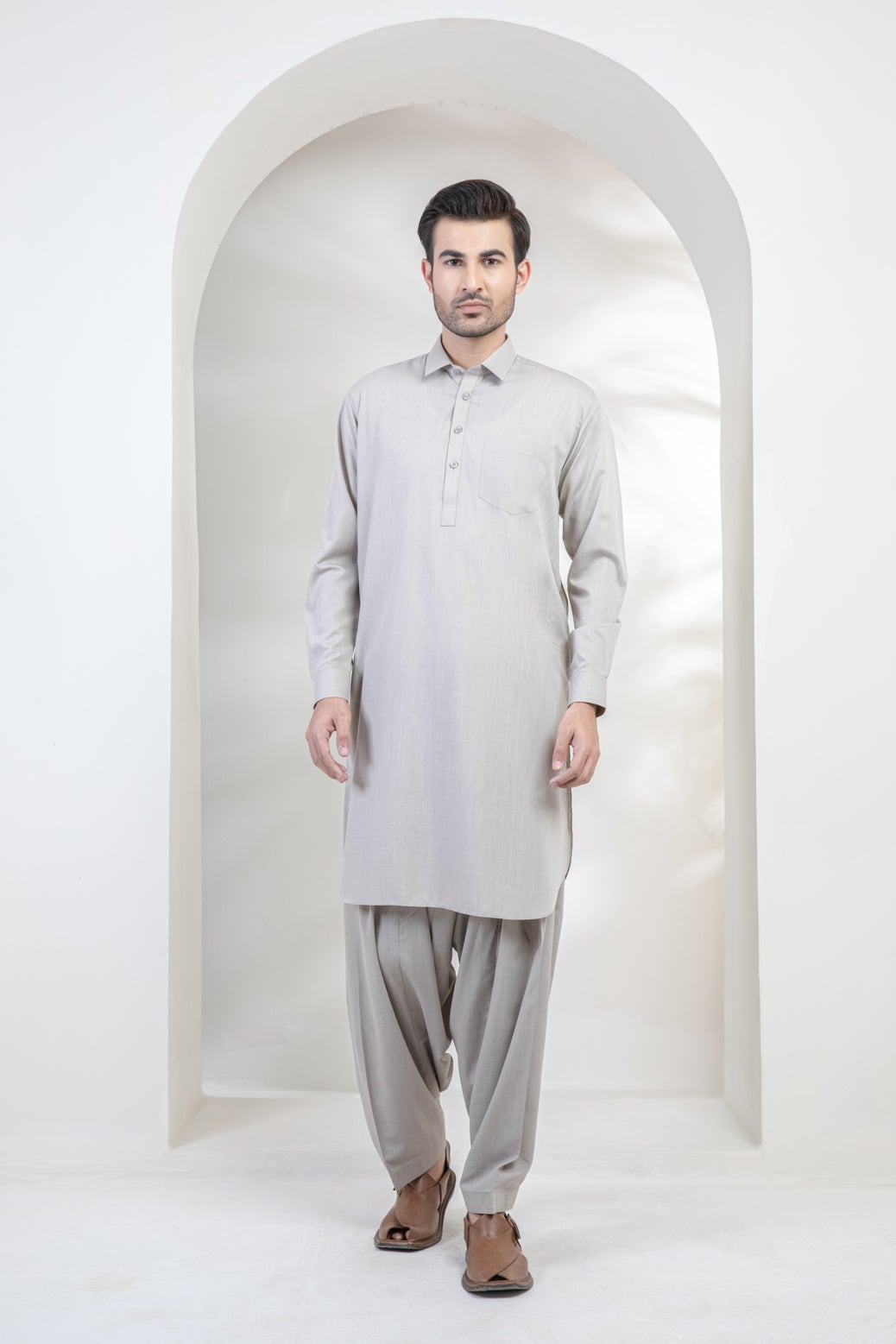 ASH GRAY-VISCOSE-SHALWAR SUIT (GSSS22-007)