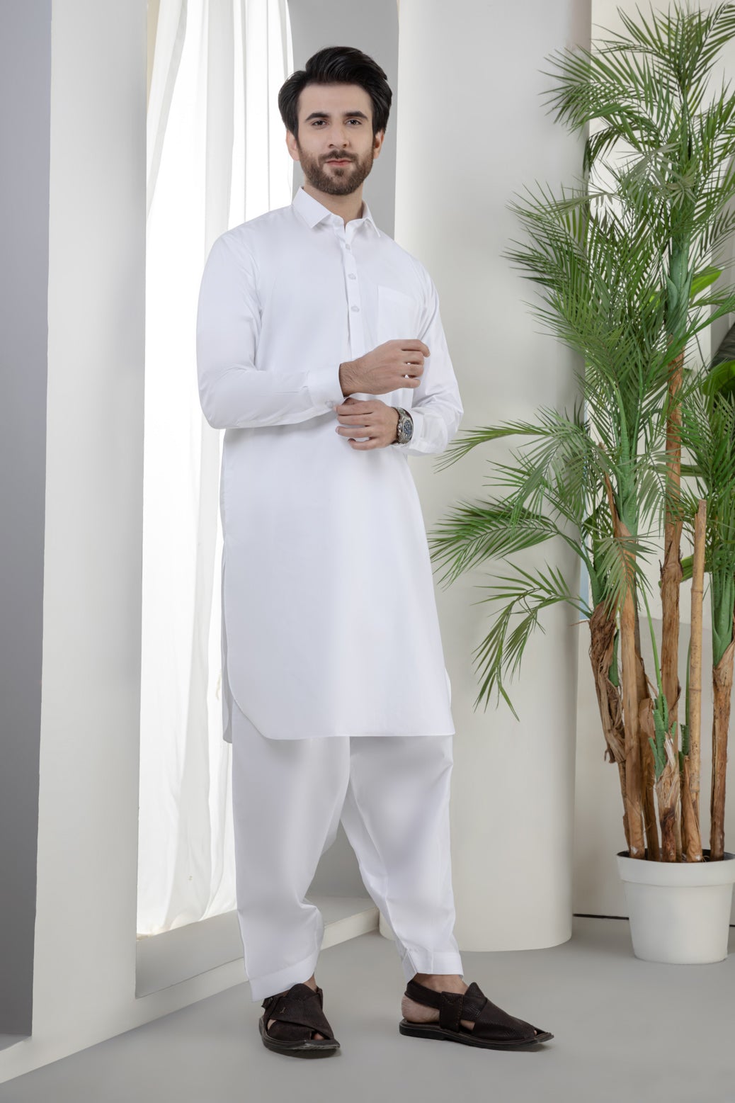 WHITE-COTTON-SHALWAR SUIT (GSSS22-012)