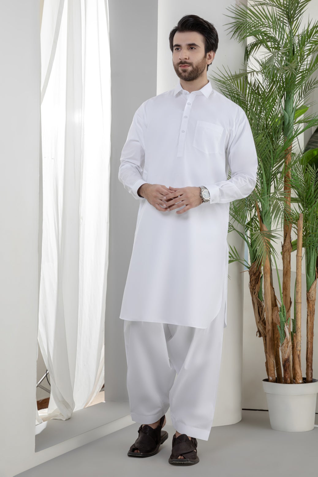 WHITE-COTTON-SHALWAR SUIT (GSSS22-012)