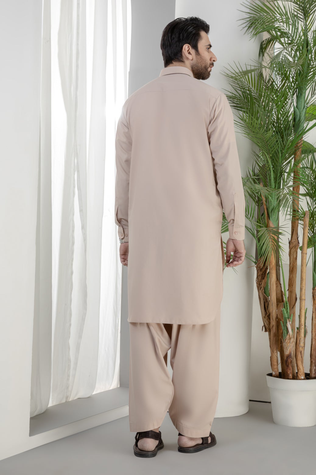 BEIGE-BLENDED-SHALWAR SUIT (GSSS22-017)