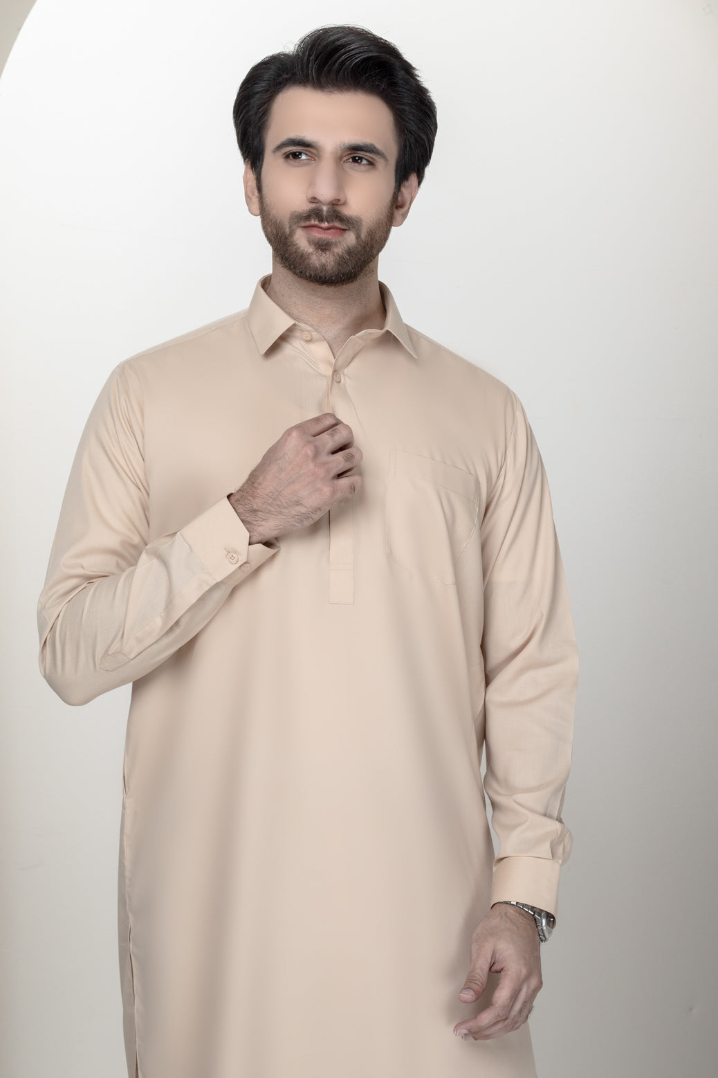 BEIGE-BLENDED-SHALWAR SUIT (GSSS22-020)