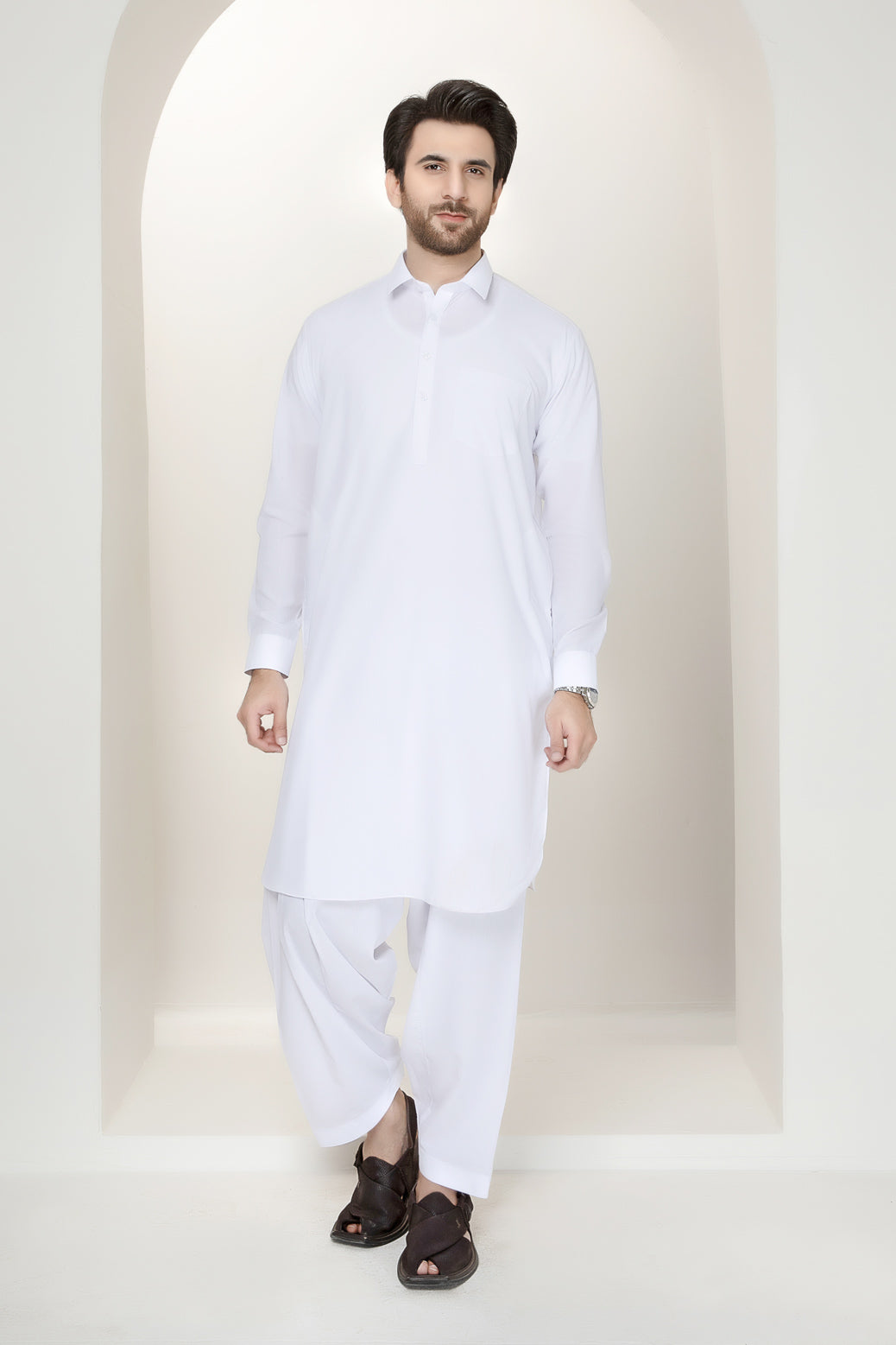 WHITE-BLENDED-SHALWAR SUIT (GSSS22-020)