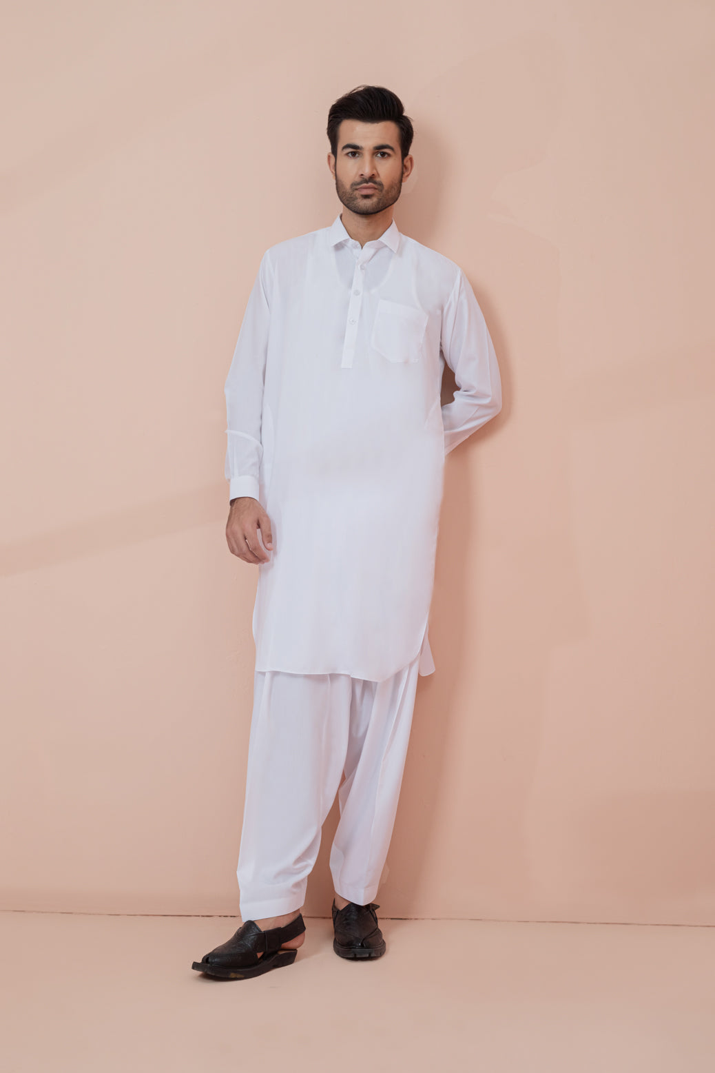 WHITE-BLENDED-SHALWAR SUIT (GSSS22-023)