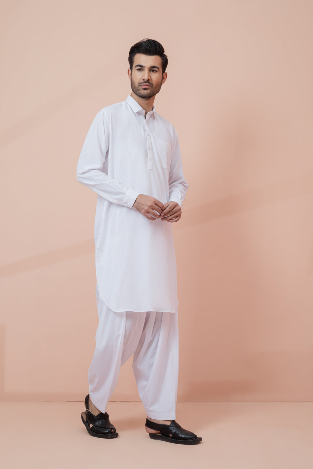 WHITE-BLENDED-SHALWAR SUIT (GSSS22-023)