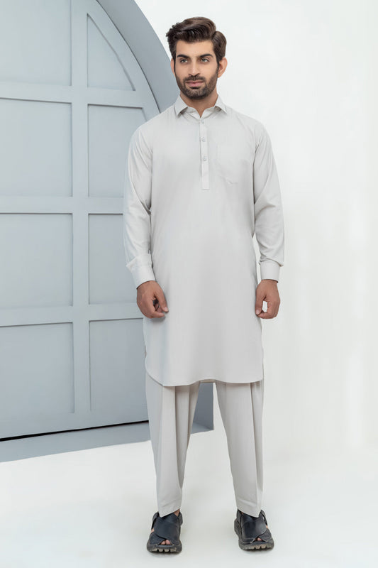 ASH-WHITE-BLENDED-SHALWAR SUIT (GSSS22-024)