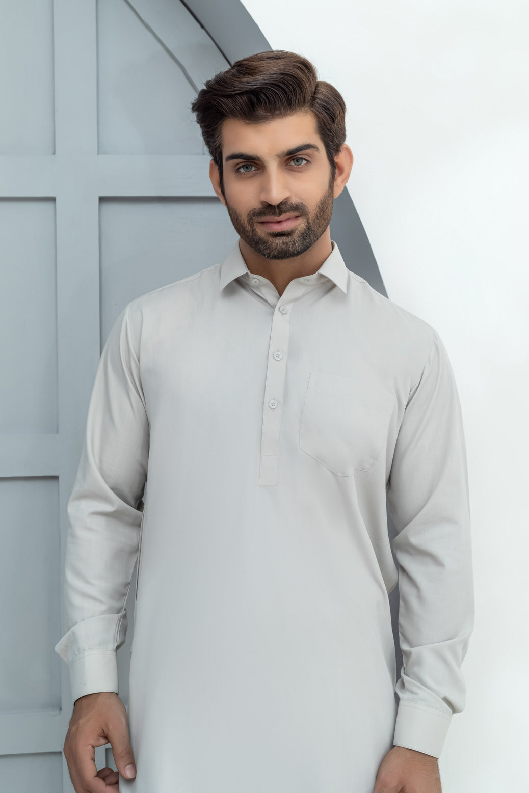 ASH-WHITE-BLENDED-SHALWAR SUIT (GSSS22-024)