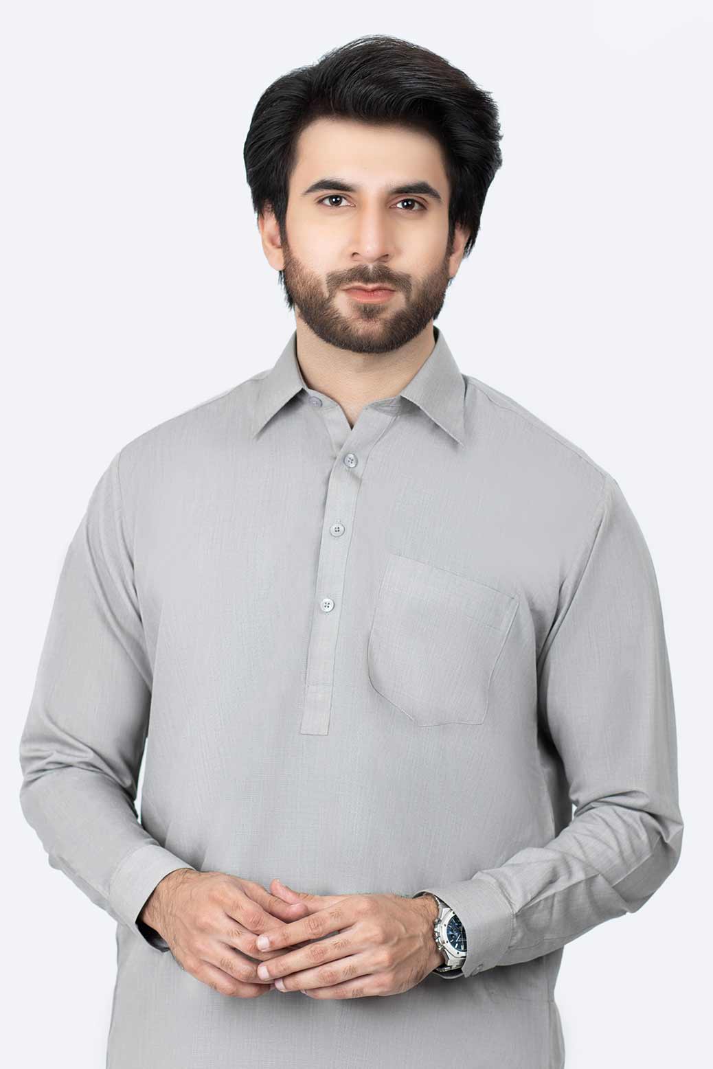 ASH-GREY-BLENDED-SHALWAR SUIT (GSSW20-011)