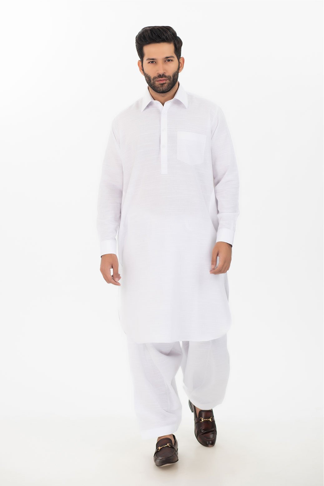 WHITE-BLENDED-SHALWAR SUIT (GSSW20-036)