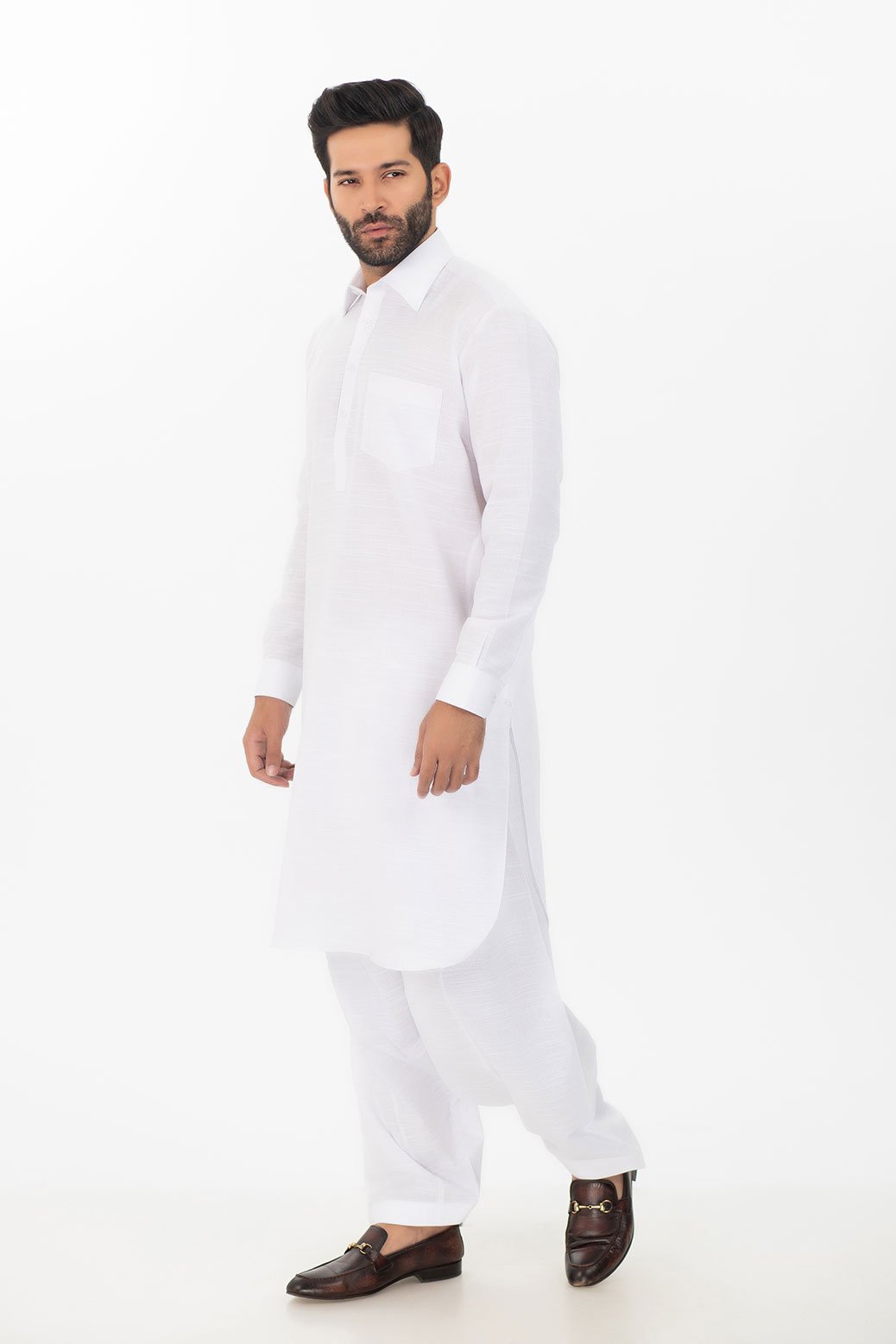 WHITE-BLENDED-SHALWAR SUIT (GSSW20-036)