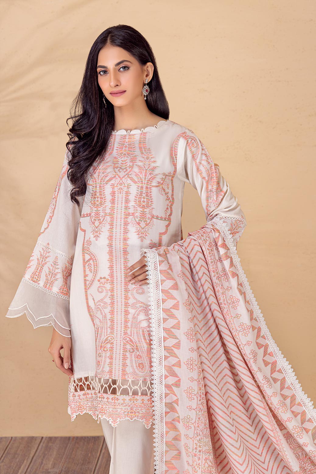 WHITE-JACQUARD-3 PIECE (HV2N223P02)