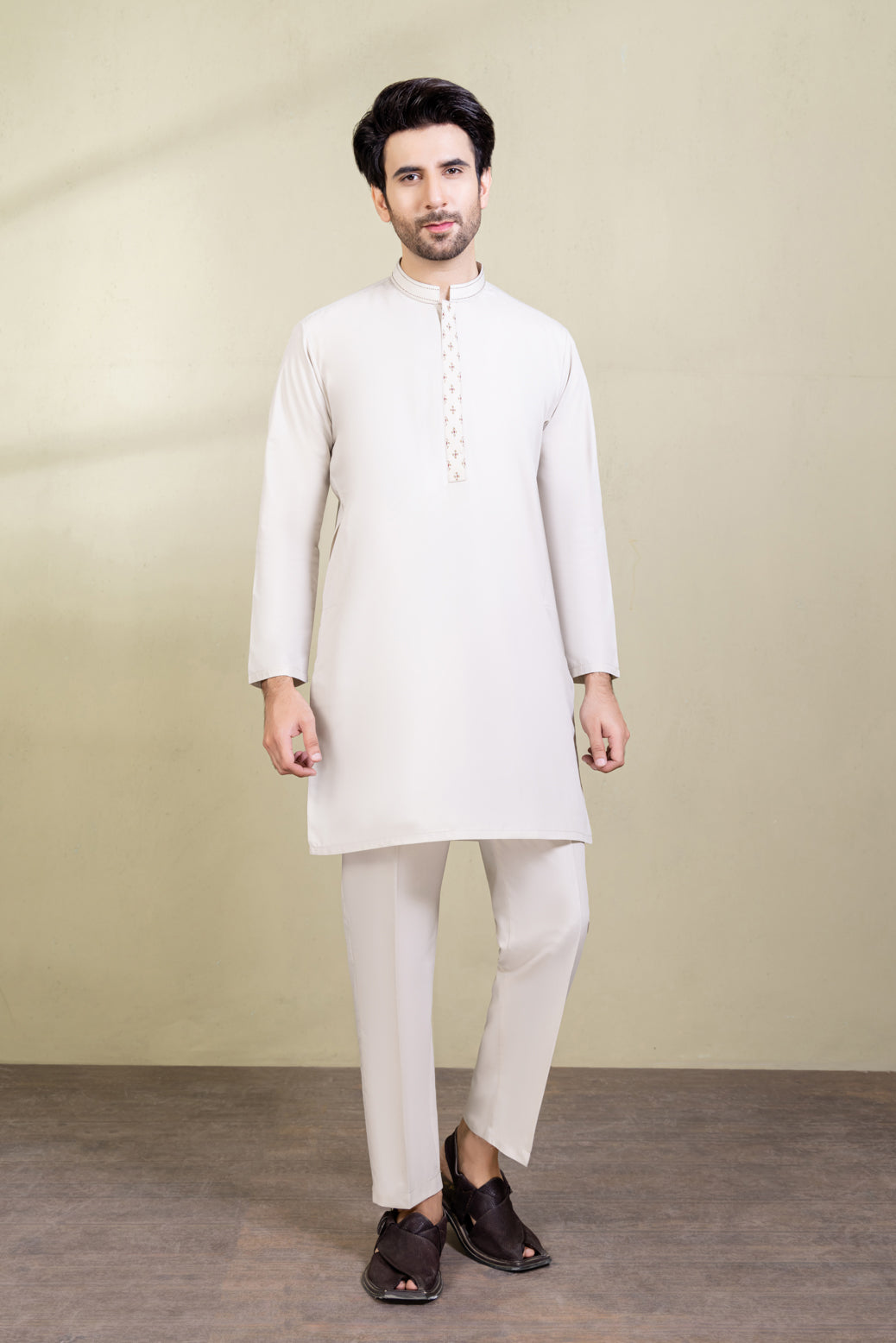 ASH-BLENDED-KURTA PAJAMA/TROUSER (KSB22-007)