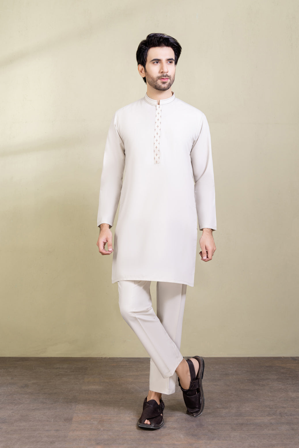 ASH-BLENDED-KURTA PAJAMA/TROUSER (KSB22-007)